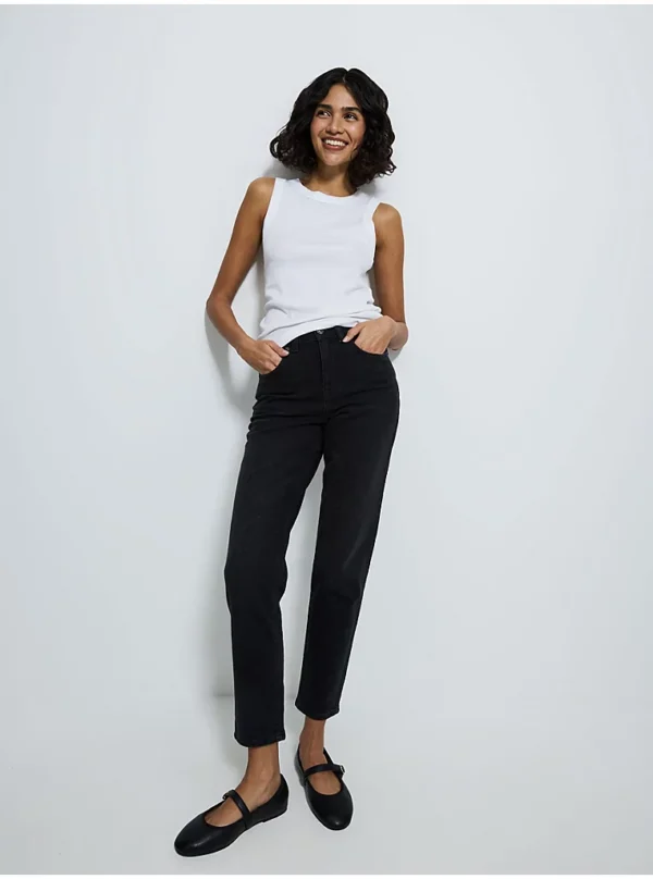 Black Wash Miley Mom Jeans